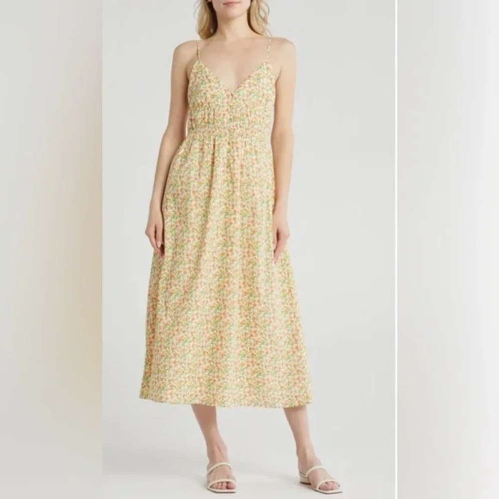 NWT WAYF Floral Ditsy Camisole Midi Dress